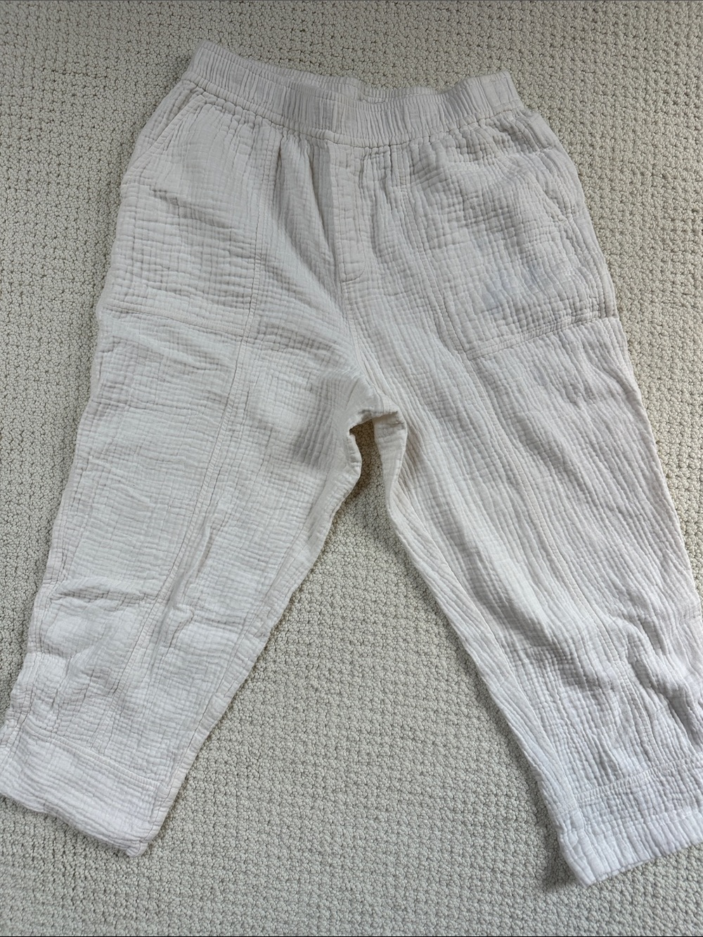 Women’s Lightweight Madewell Cream Gauze Pull-On Pants size L